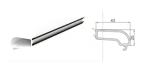 5 Mm Tek Cam Çıta Profili / Yeni