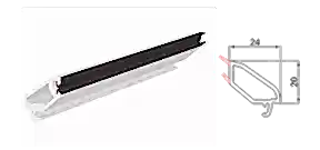 24 Mm Çift Cam Çıta Profili